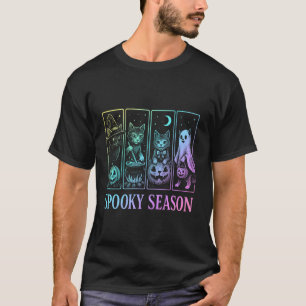 Spooky Season Cat Design for Halloween Lovers T-Shirt