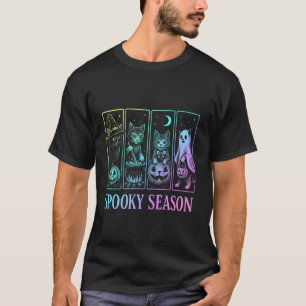 Spooky Season Cat Design for Halloween Lovers T-Shirt