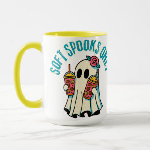Spooky Season Coffee Cup with Fun Ghost Design