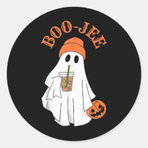 Spooky Season Cute Boujee Ghost Halloween Costume Classic Round Sticker