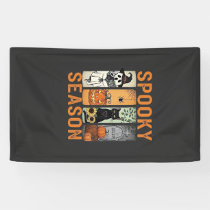 Spooky Season � Cute Ghost, Black Cat, Pumpkin & H Banner