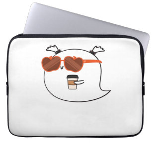 Spooky Season Cute Ghost Classic T-Shirt Laptop Sleeve