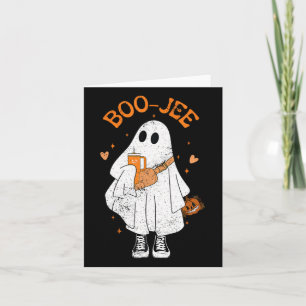 Spooky Season Cute Ghost Halloween Boujee Boo Jee Card
