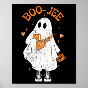 Spooky Season Cute Ghost Halloween Boujee Boo Jee  Poster