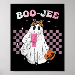 Spooky Season Cute Ghost Halloween Costume Boujee Poster