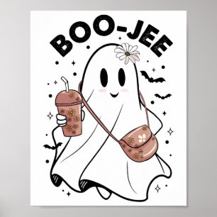 Spooky Season Cute Ghost Halloween Costume Boujee  Poster