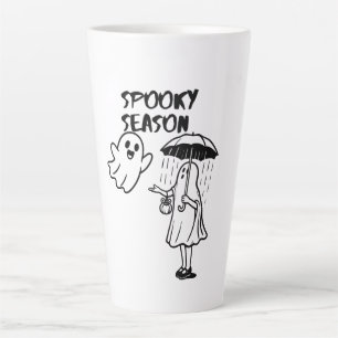 Spooky Season Cute Ghost Halloween Latte Mug