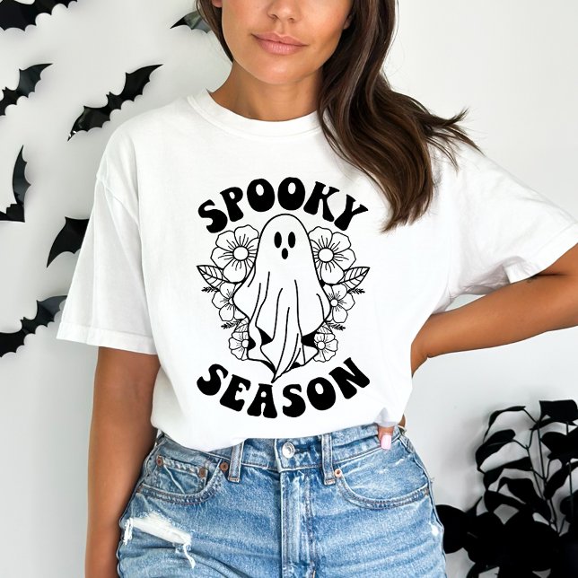 Spooky Season Cute Ghost Halloween T-Shirt (Creator Uploaded)