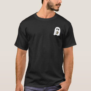 Spooky Season Cute Little Ghost Ice Coffee Hallowe T-Shirt