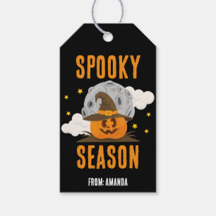 Spooky Season Cute Orange Pumpkin Halloween Gift Tags