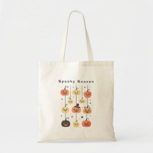 Spooky Season Cute Pumpkin Jack-O'-Lantern Tote Bag