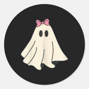 Spooky Season Cute Retro Ghost Halloween Costume  Classic Round Sticker