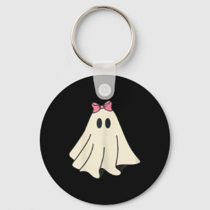 Spooky Season Cute Retro Ghost Halloween Costume Key Ring