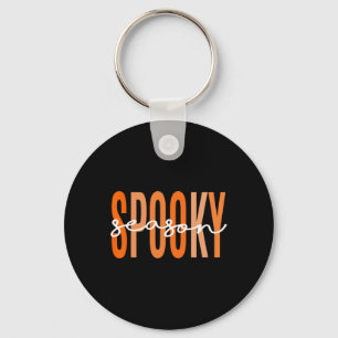 Spooky Season  Fall Pumpkin Halloween Teacher Stud Key Ring