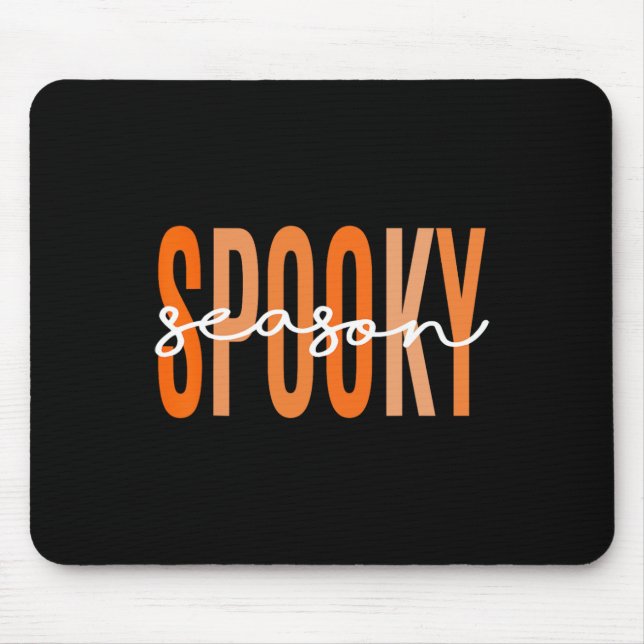 Spooky Season  Fall Pumpkin Halloween Teacher Stud Mouse Pad (Front)