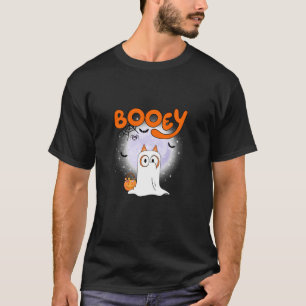 Spooky Season Funny Ghost Booey Dog Halloween Pump T-Shirt