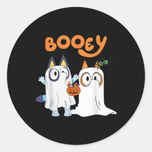 Spooky Season Funny Ghost Booey Halloween For Men Classic Round Sticker