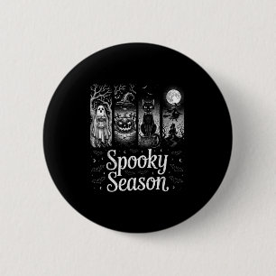 Spooky Season Funny Halloween Boo Witch Cat Pumpki 6 Cm Round Badge
