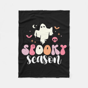 Spooky Season Funny Spooky Ghost Halloween Costume Fleece Blanket