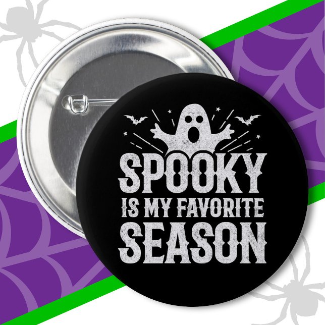 Spooky Season Ghost Bats Scary Happy Halloween 6 Cm Round Badge (Creator Uploaded)