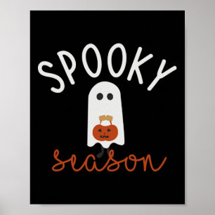 Spooky Season Ghost Fun Cute Halloween Costume Boo Poster