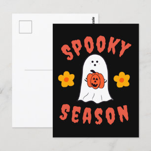 Spooky Season Ghost Postcard