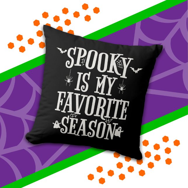 Spooky Season Ghosts Bats Spiders Happy Halloween Cushion (Creator Uploaded)