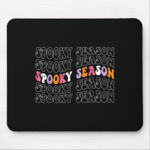 Spooky Season Groovy Halloween Costume Retro Wave Mouse Pad