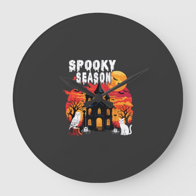 Spooky Season Halloween (2) Large Clock (Front)