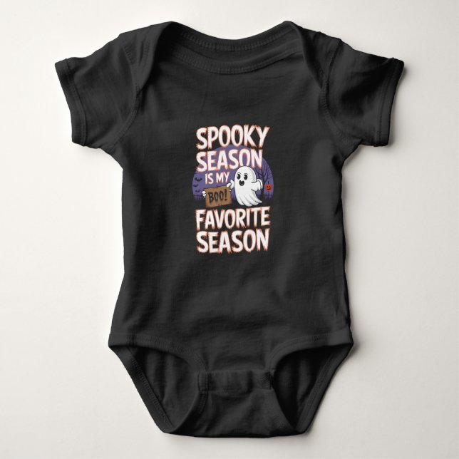 Spooky season Halloween Baby Bodysuit (Front)