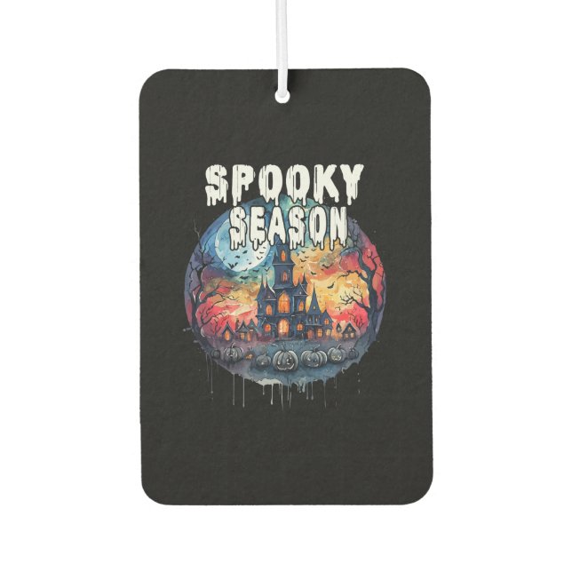 Spooky Season Halloween Car Air Freshener (Front)