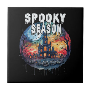 Spooky Season Halloween Ceramic Tile