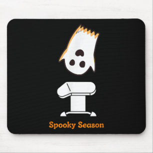 Spooky Season Halloween Cute Ghost Gymnast Vault G Mouse Pad