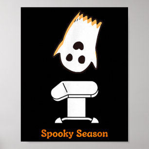 Spooky Season Halloween Cute Ghost Gymnast Vault G Poster