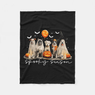 Spooky Season Halloween Dog Fleece Blanket