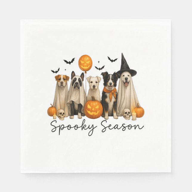 Spooky Season Halloween Dog Napkin (Front)