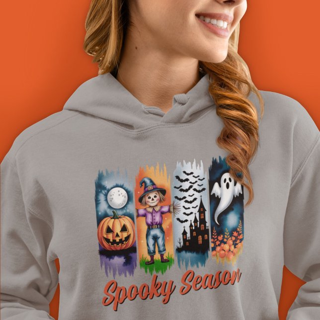 Spooky Season Halloween Fall Autumn Brush Strokes Hoodie (Creator Uploaded)