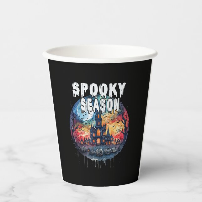 Spooky Season Halloween Paper Cups (Front)