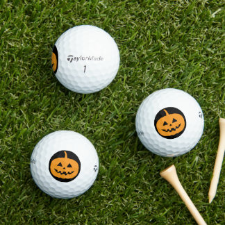 spooky season Halloween pumpkin Golf Balls