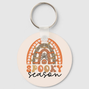 Spooky Season Halloween Rainbow Fall Key Ring
