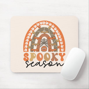 Spooky Season Halloween Rainbow Fall Mouse Pad
