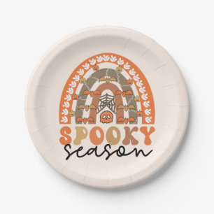 Spooky Season Halloween Rainbow Fall Paper Plate