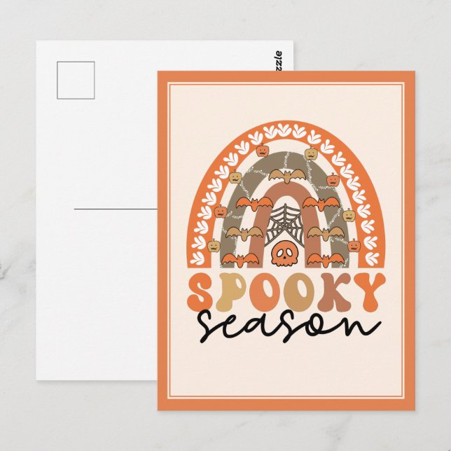 Spooky Season Halloween Rainbow Fall  Postcard (Front/Back)