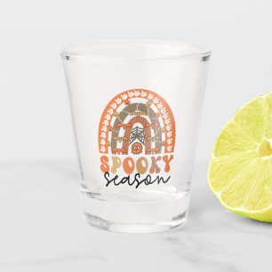 Spooky Season Halloween Rainbow Fall Shot Glass