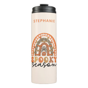 Spooky Season Halloween Rainbow Fall Thermal Tumbler