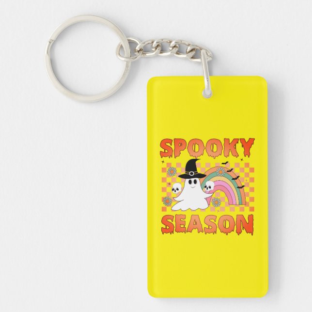 Spooky Season Halloween Vibes-45634 Key Ring (Front)