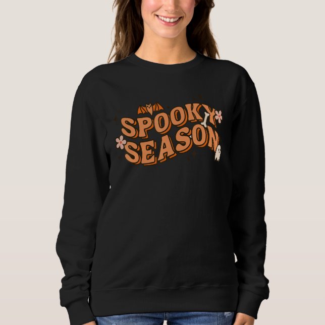 Spooky Season Happy Halloween Cute Boo For Men & W Sweatshirt (Front)