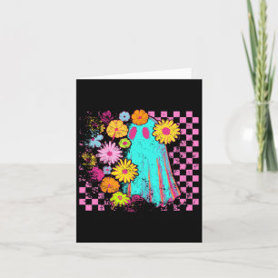 Spooky Season Happy Halloween Funny Ghost Wildflow Card