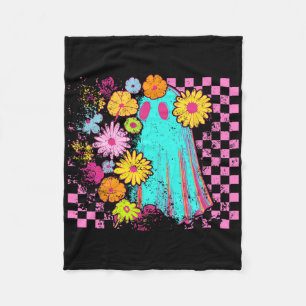 Spooky Season Happy Halloween Funny Ghost Wildflow Fleece Blanket