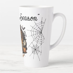 Spooky Season Haunted House Halloween Latte Mug
